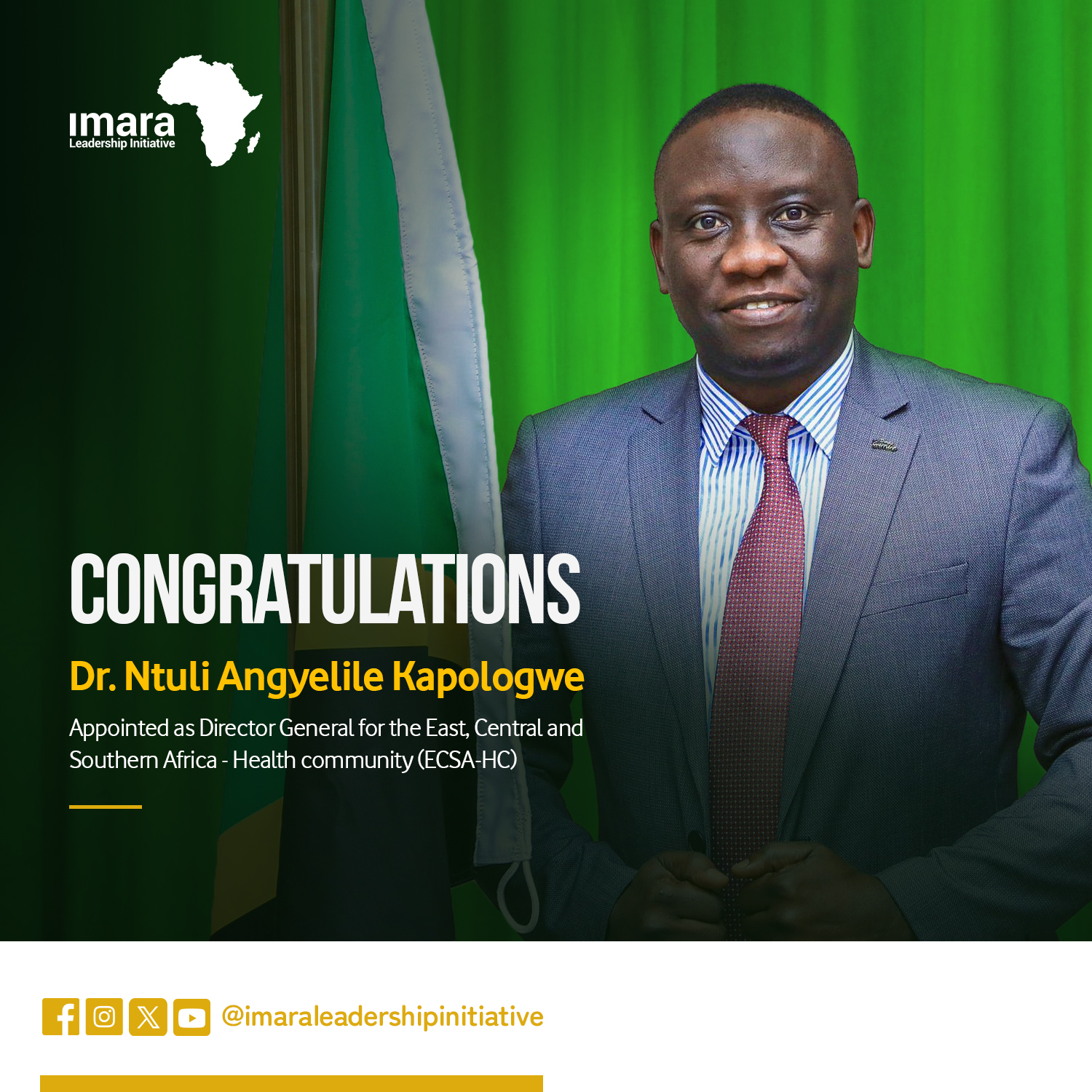 ILI Tanzania Executive Director Congratulates Dr.Ntuli Kapologwe on his appointment as Director General for the East, Central and Southern Africa – Health Community ( ECSA-HC)